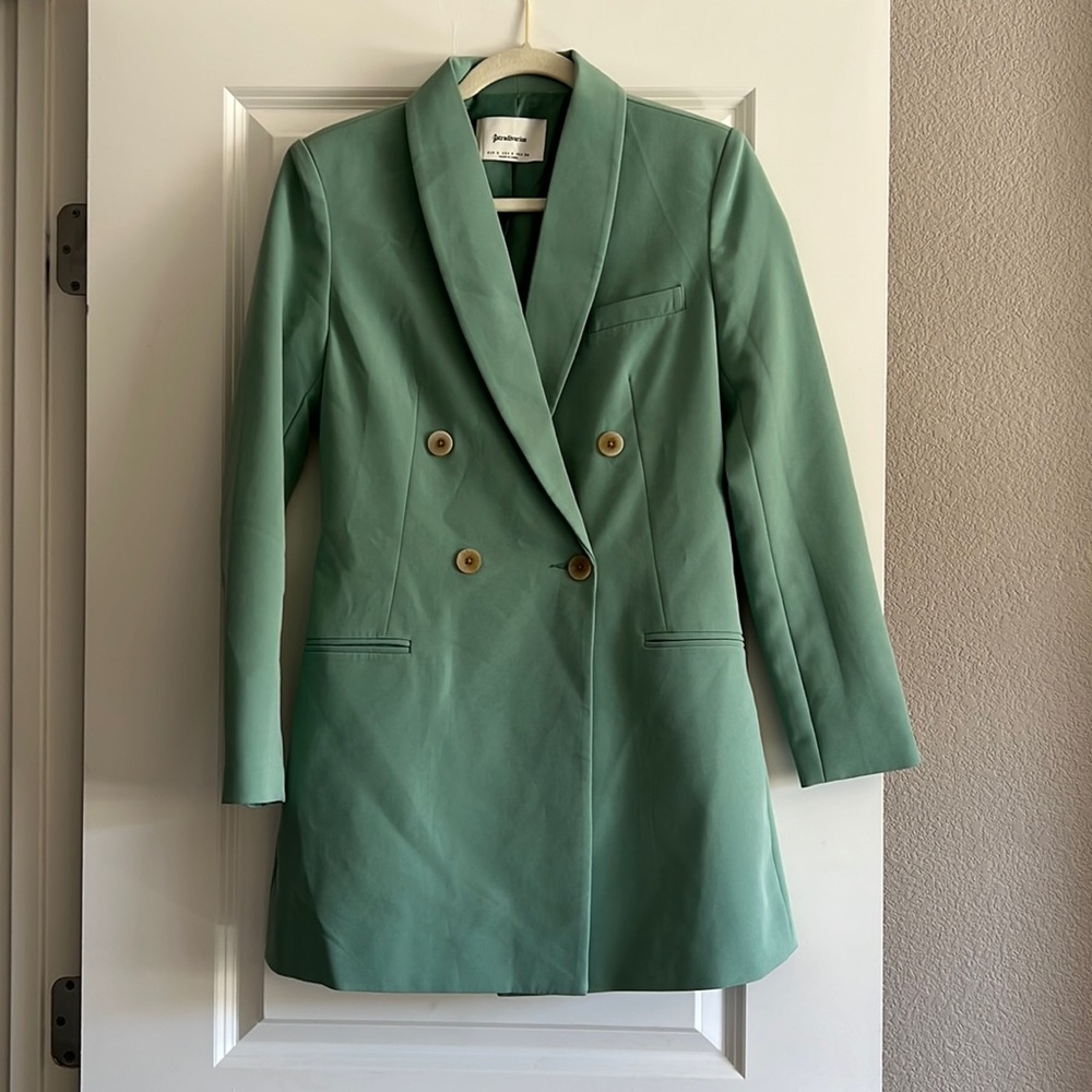 Pistachio green blazer dress